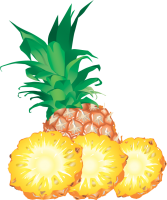 a juicy pineapple